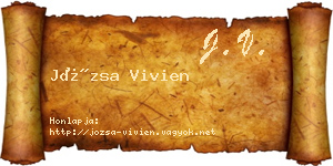Józsa Vivien névjegykártya
