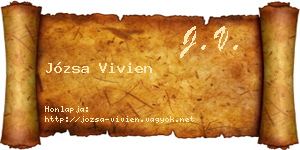 Józsa Vivien névjegykártya