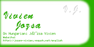 vivien jozsa business card